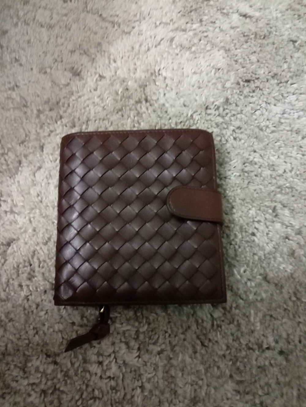 Bottega Veneta Brown Intrecciato Leather Key & Card Holder